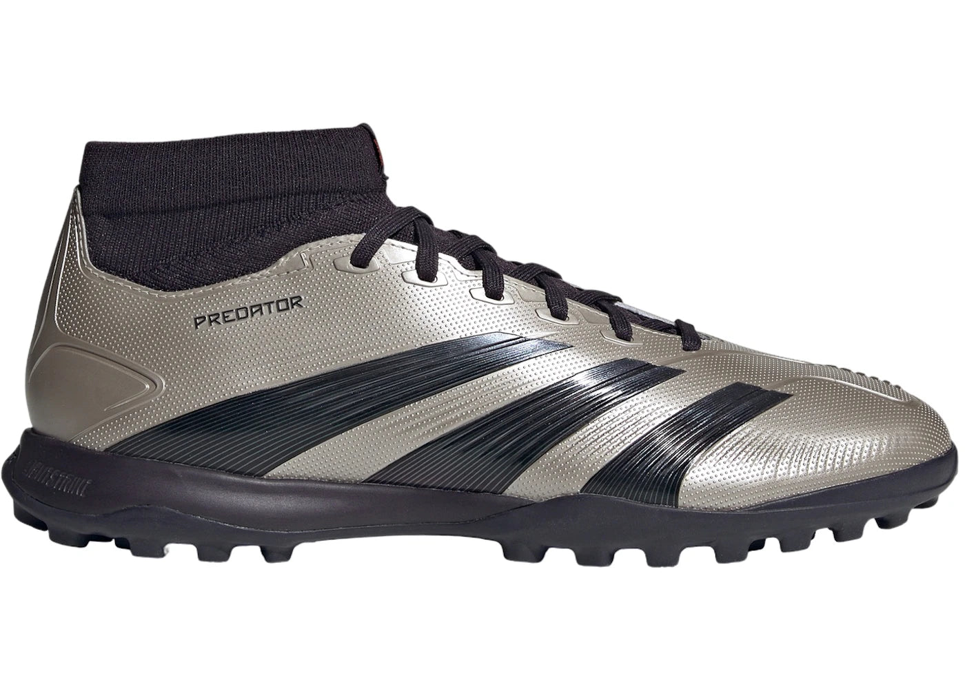 adidas Predator League Mid Turf Platinum Metallic Aurora Black Turbo