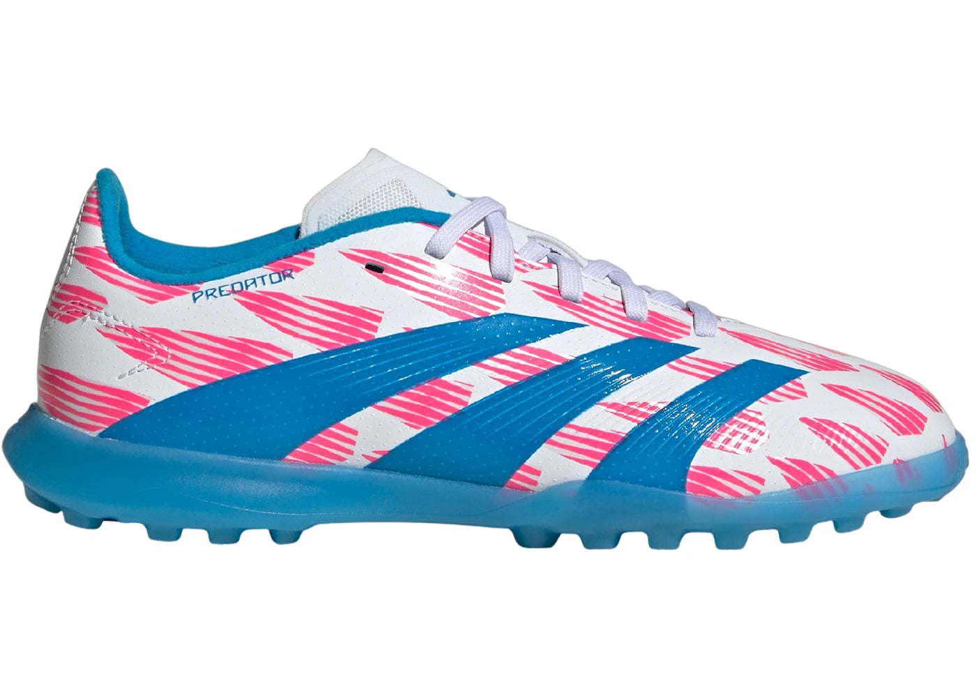 adidas Predator League Turf Cloud White Solar Blue Solar Pink (GS)