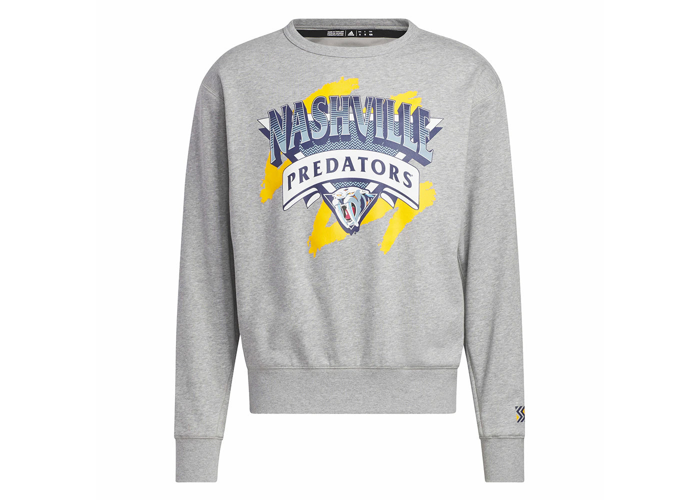 adidas Predators Vintage Crew Sweatshirt Medium Grey Heather/White