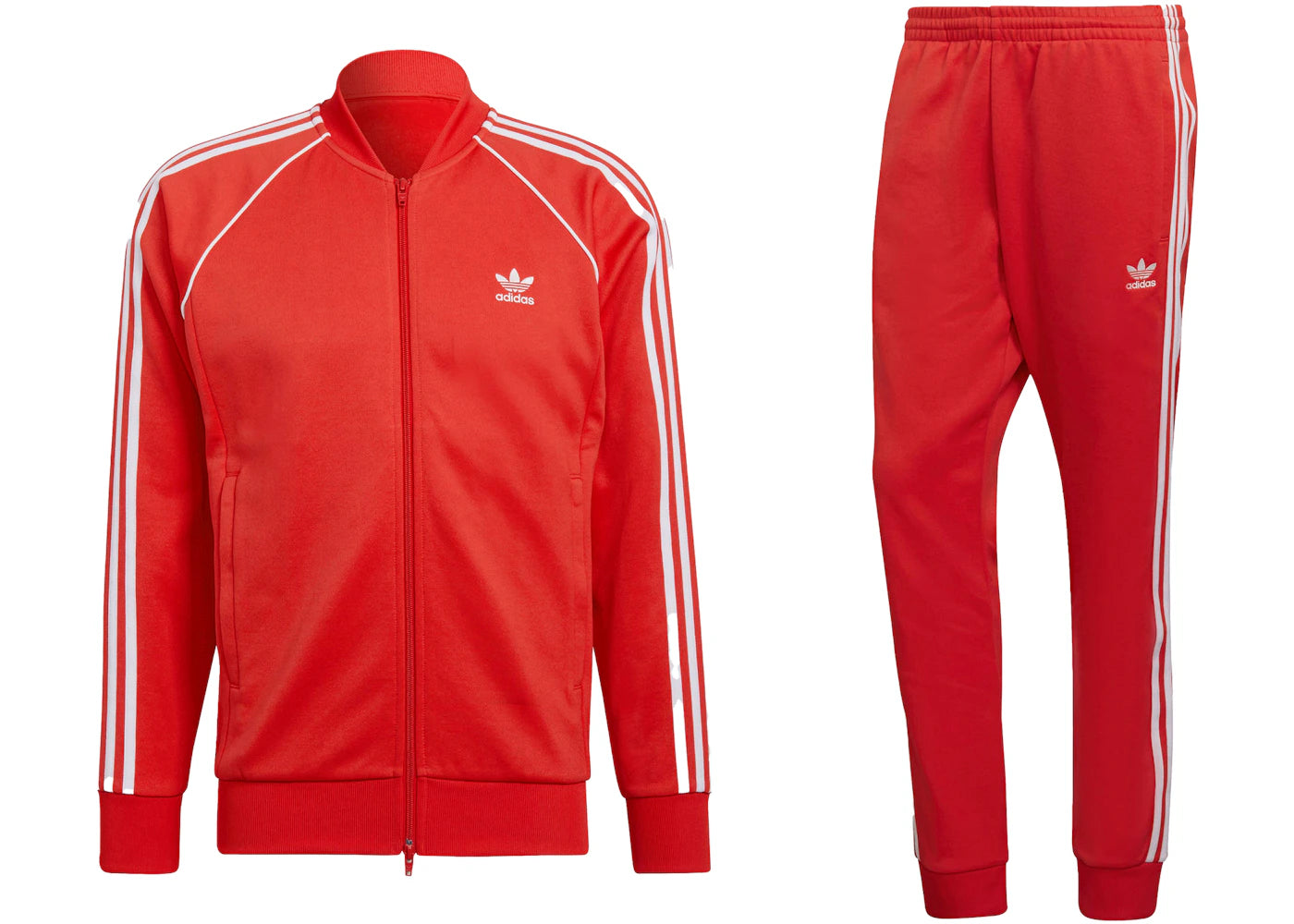 adidas Primeblue SST Track Jacket & Pant Set Vivid Red