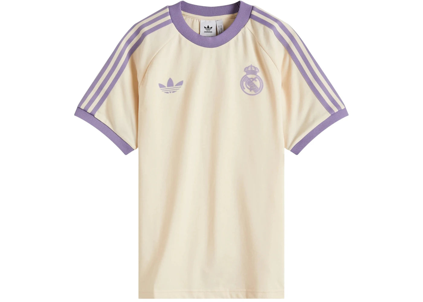 adidas Real Madrid CF OG 3 Stripe T-shirt Wonder White/Magic Lilac