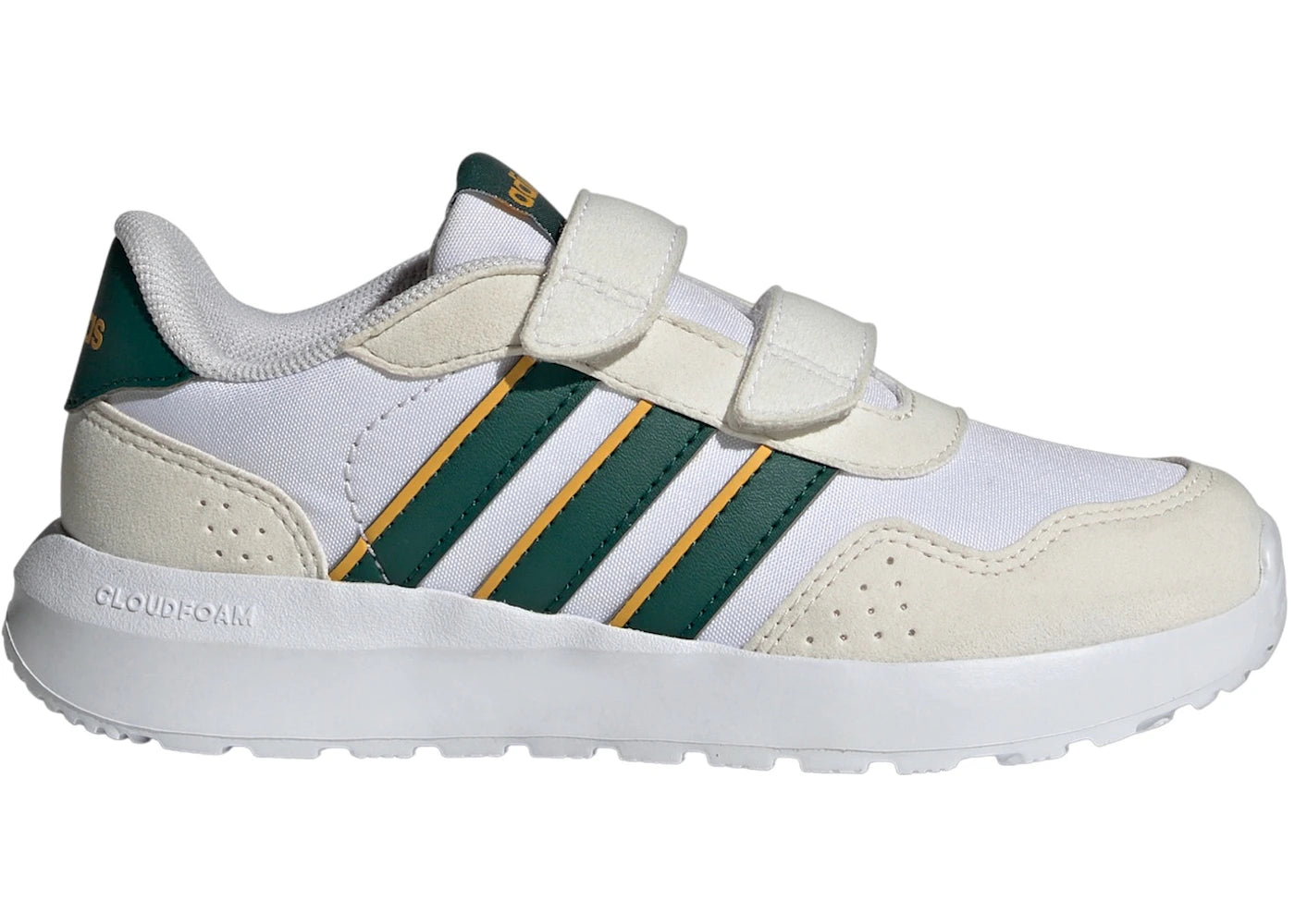 adidas Run 60s Cloud White Collegiate Green Collegiate Gold (PS)