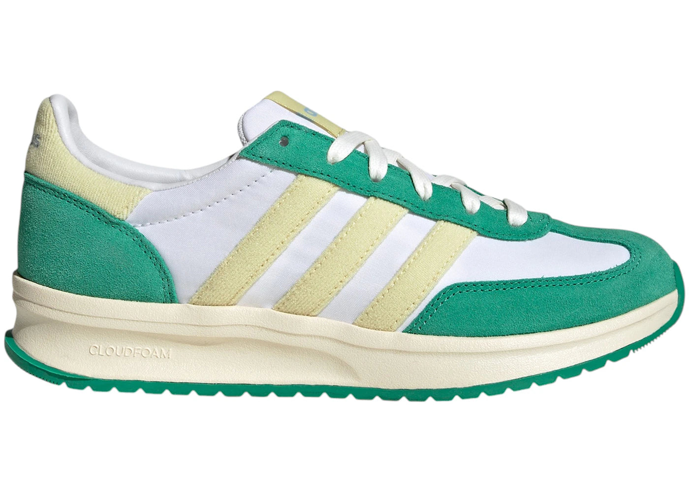 adidas Run 70s 2.0 Cloud White Powder Yellow Semi Court Green (Women's)