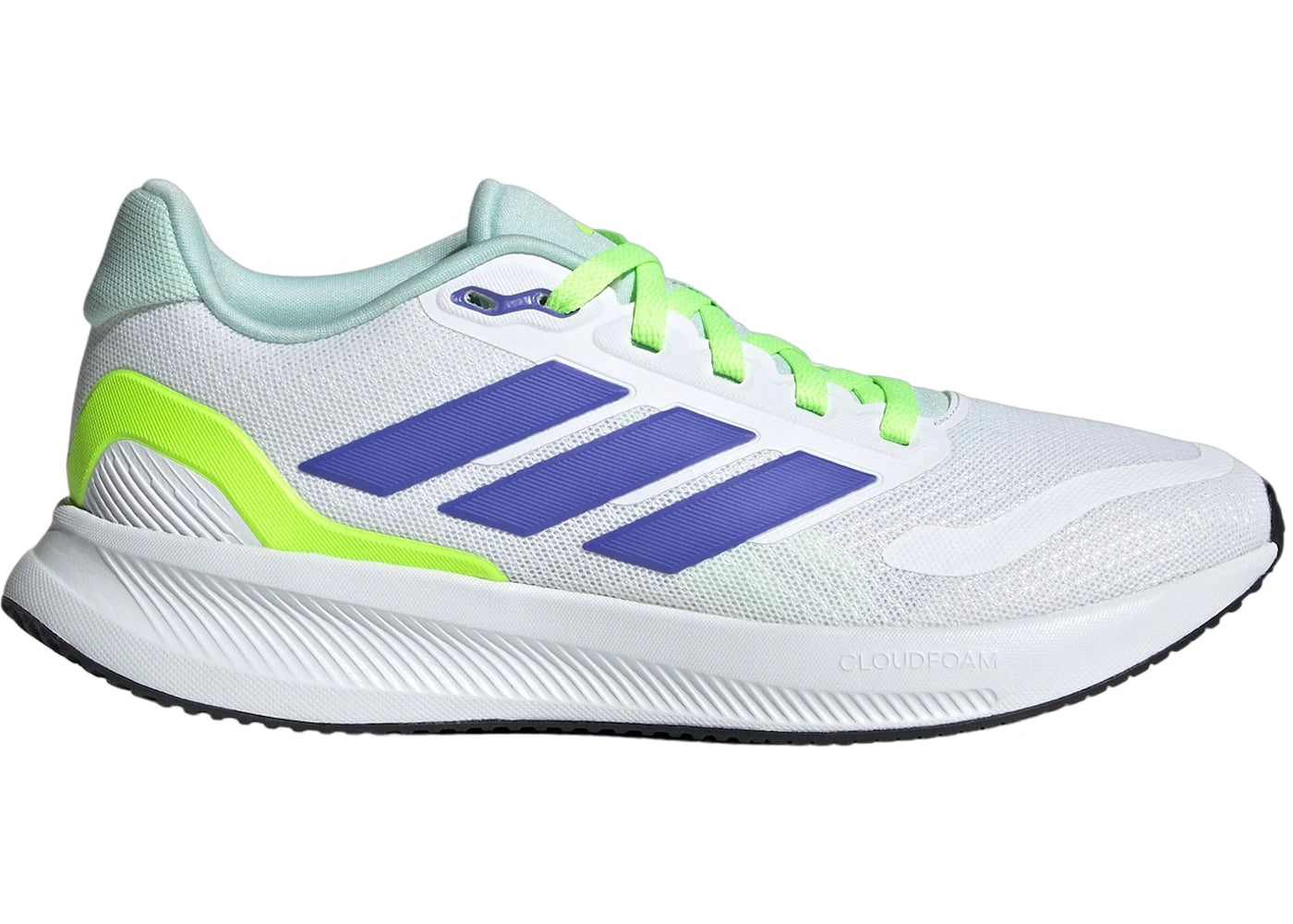 adidas Runfalcon 5 Cloud White Cobalt Blue Lucid Lemon (GS)