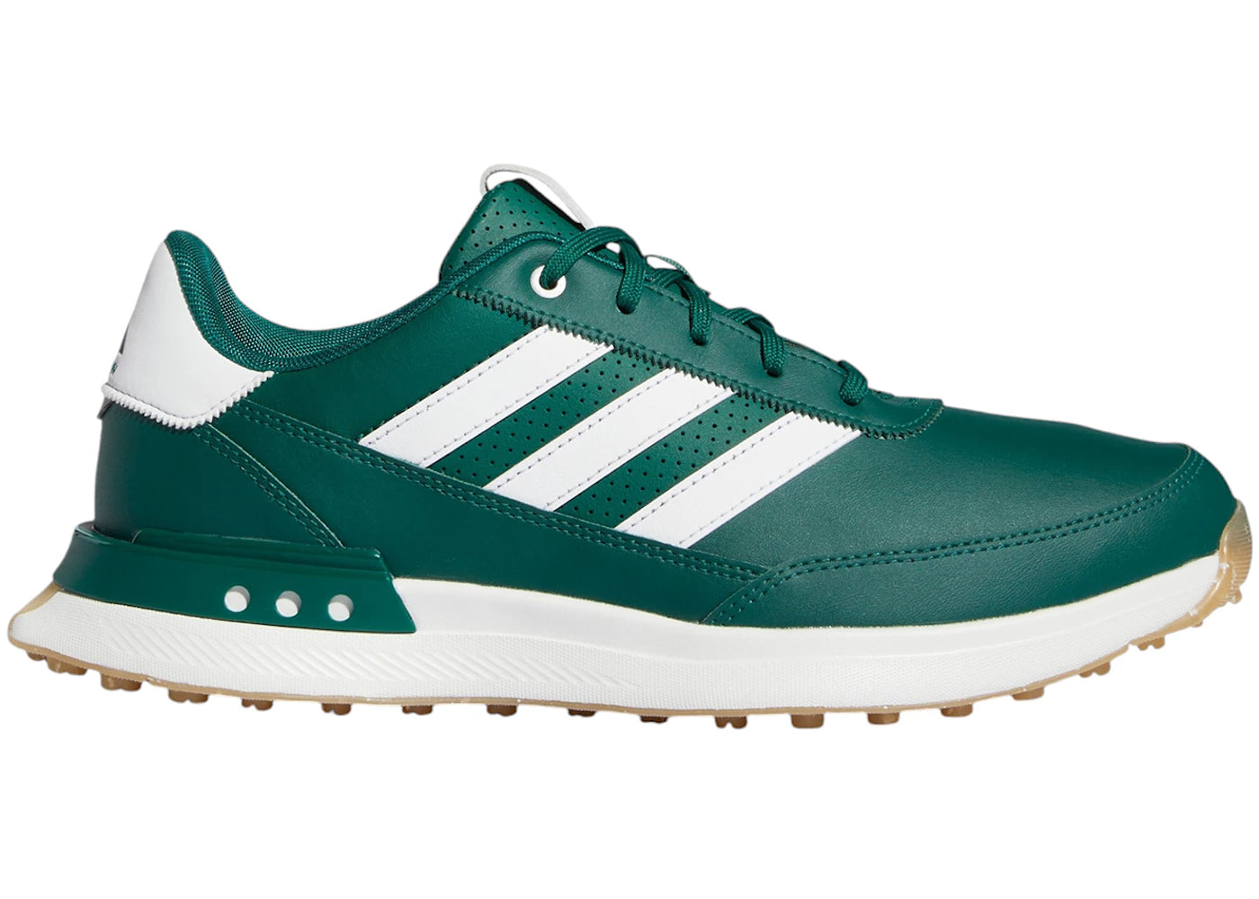 adidas S2G 24 Leather Spikeless Golf Collegiate Green Cloud White Gum
