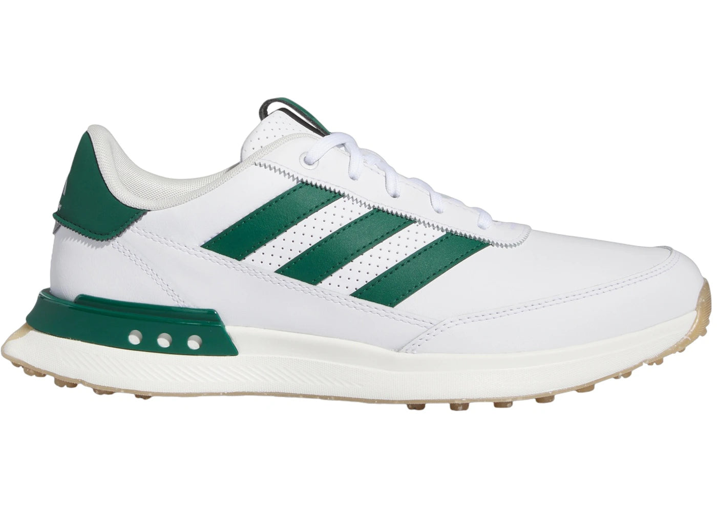 adidas S2G Spikeless Leather 24 Golf Cloud White Collegiate Green Gum