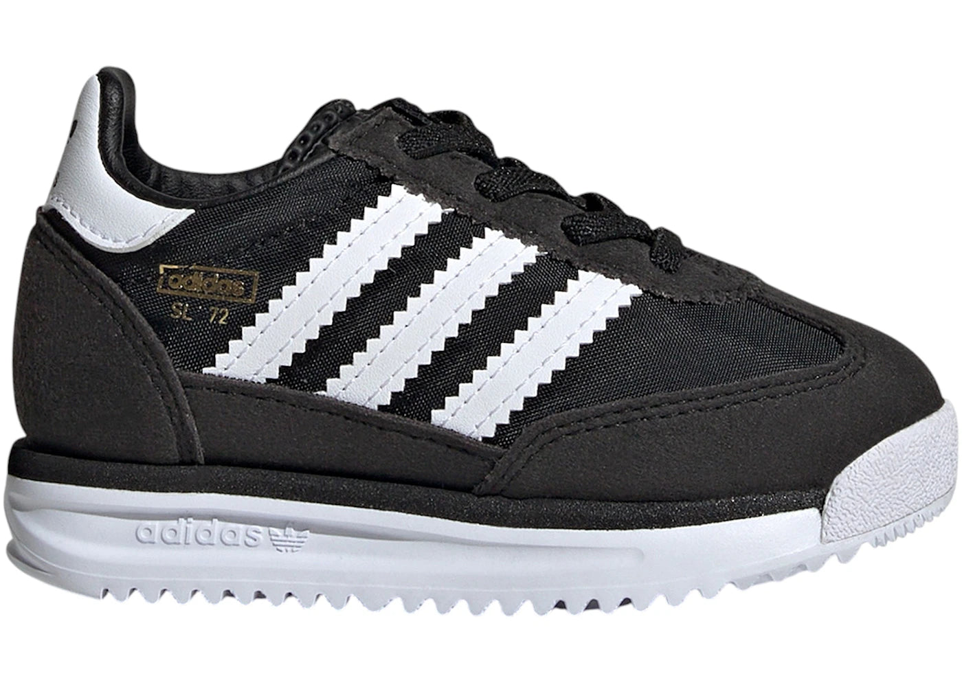 adidas SL 72 RS Elastic Laces Core Black Cloud White Blue (TD)