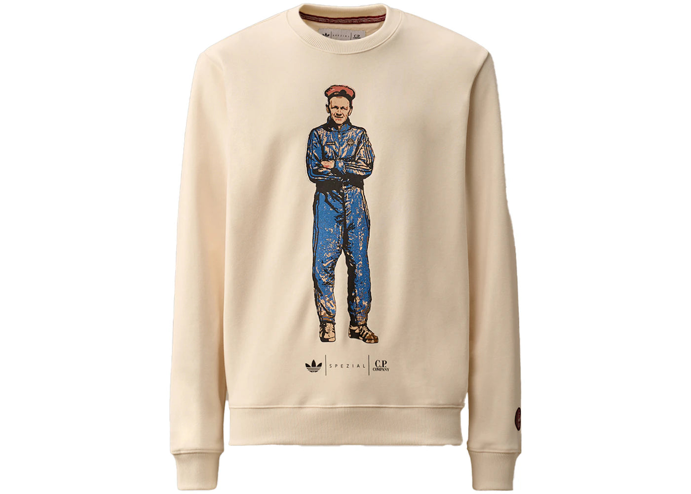 adidas SPZL x C.P. Company Solid French Terry Crewneck Sweatshirt Cornstalk/Beige