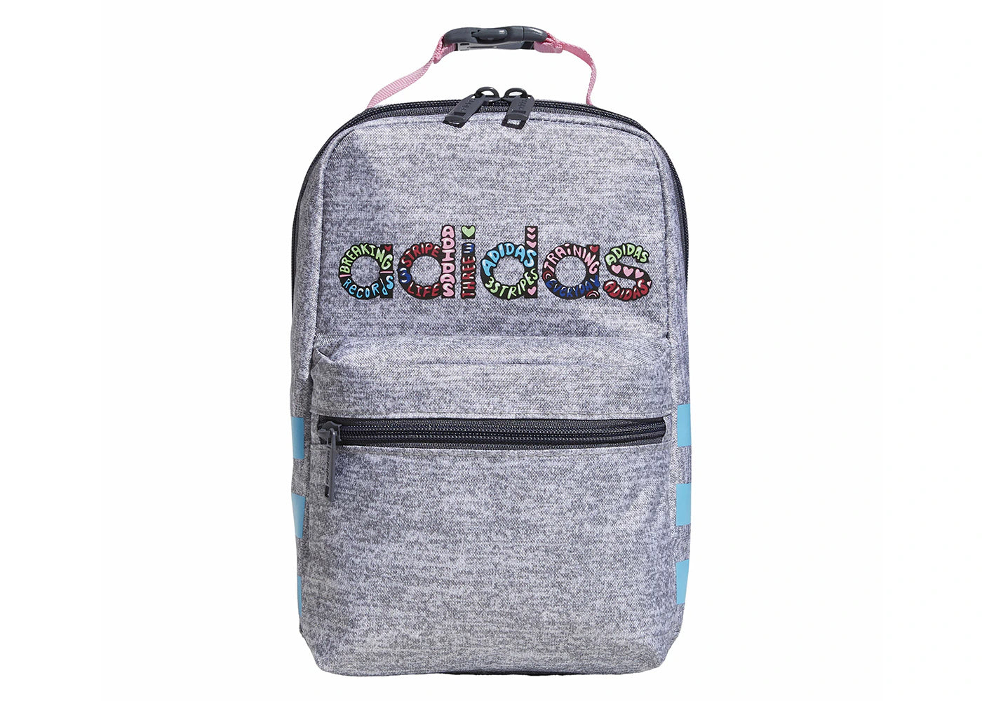 adidas Santiago 2 Lunch Bag Grey/Signal Cyan/Bliss Pink