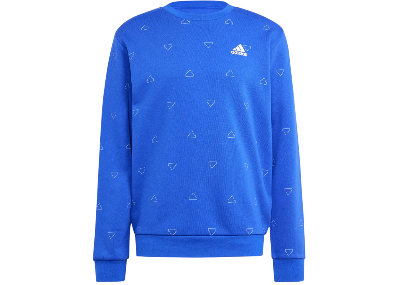 adidas Seasonal Essentials Monogram Graphic Crew Sweatshirt Semi Lucid Blue