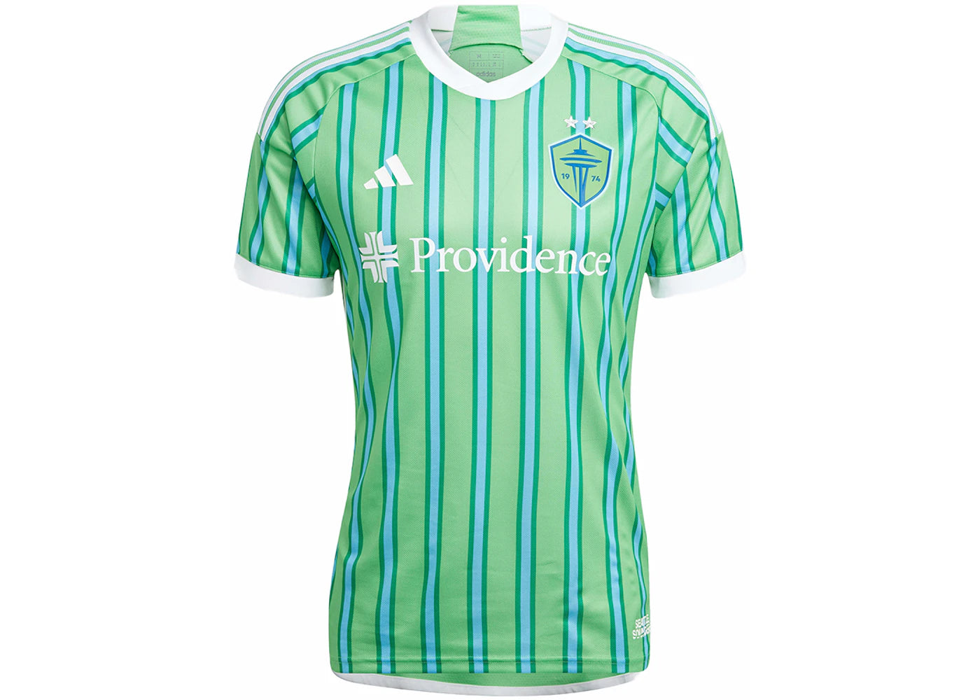 adidas Seattle Sounders FC 24/25 Home Authentic Jersey Semi Solar Lime/Semi Blue Burst