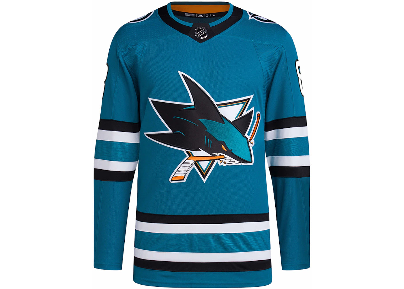 adidas Sharks Burns Aeroready Hockey Jersey Turquoise Blue
