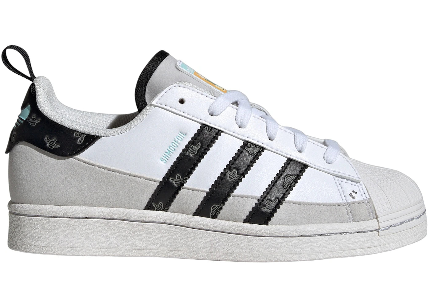 adidas Shmoofoil Superstar Cloud White Core Black Grey Two (GS)