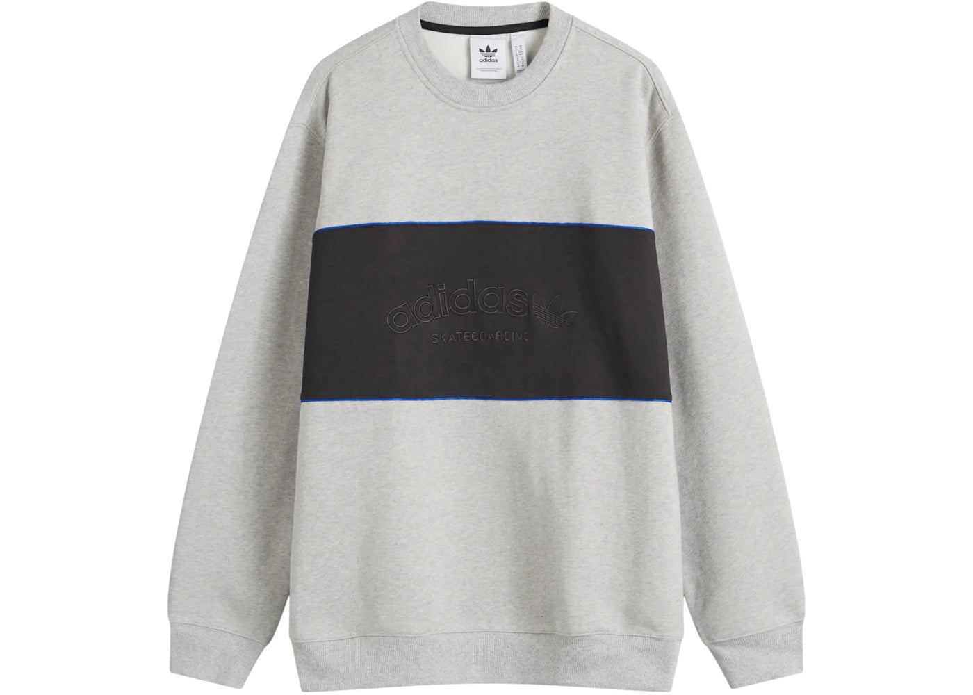 adidas Skate Arched Crew Sweat Grey/Black/Blue