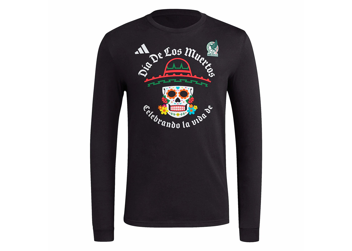 adidas Skull Sombrero Long Sleeve Tee Black