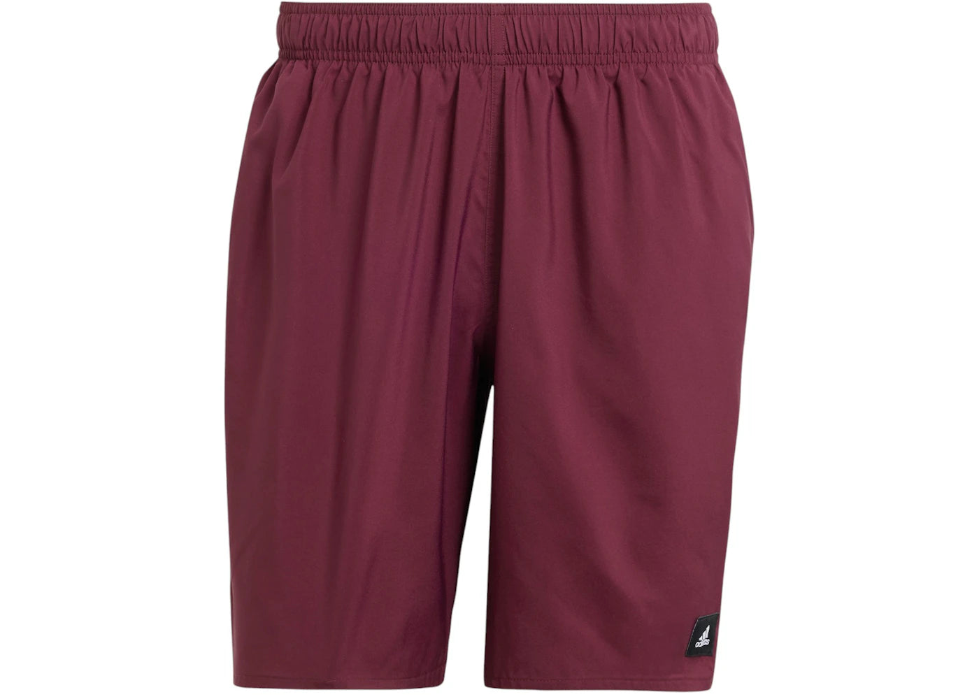 adidas Solid Clx Classic-Length Swim Shorts Maroon/Black