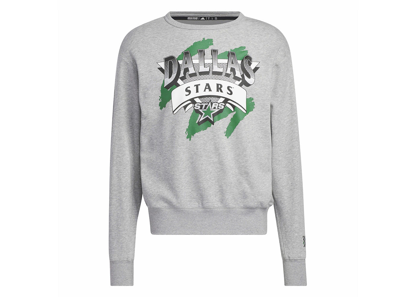 adidas Stars Vintage Crew Sweatshirt Medium Grey Heather/White/Multi