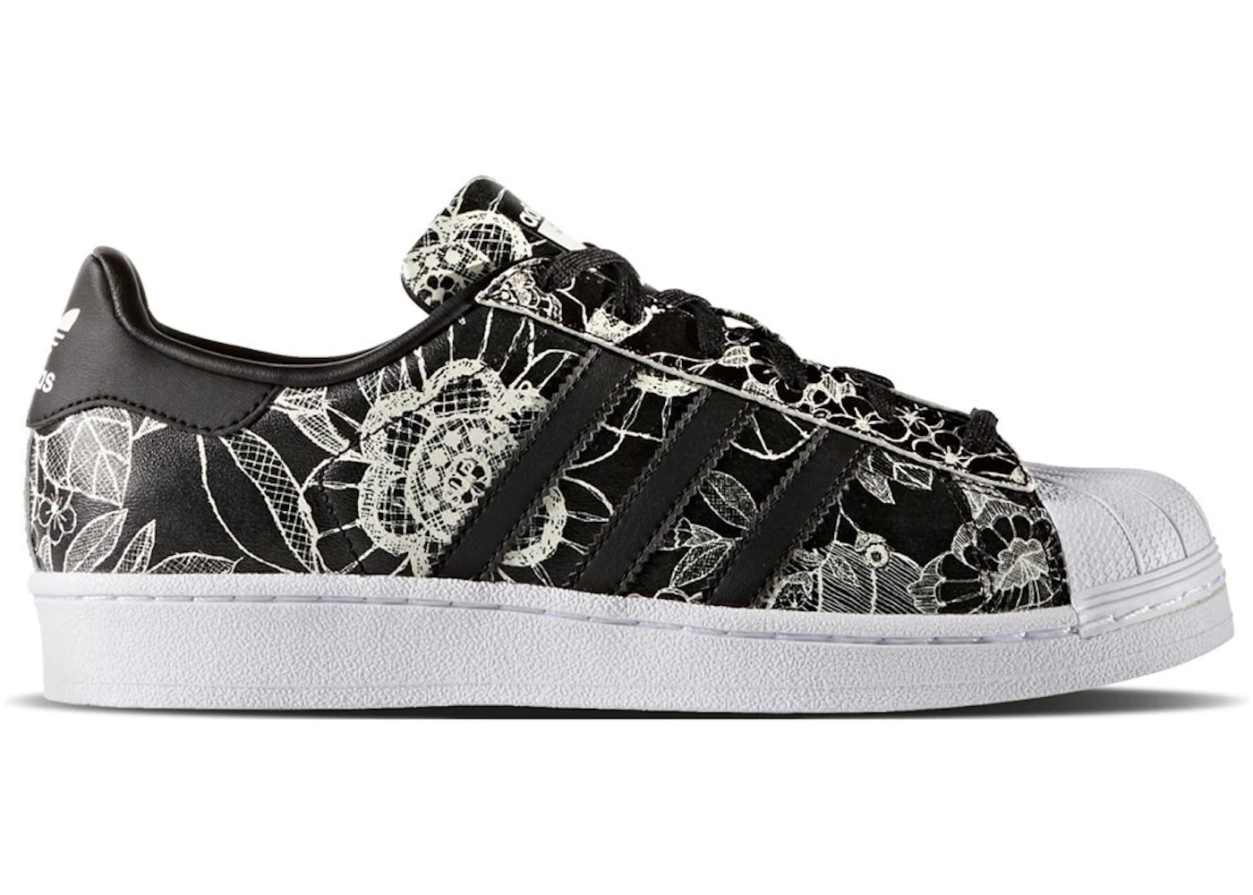 adidas Superstar Black Flower Print (Women's)