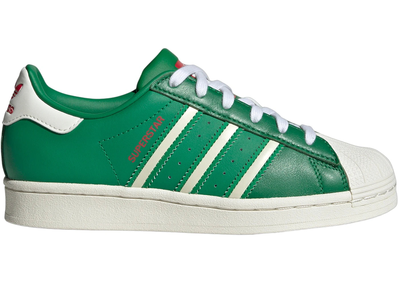 adidas Superstar Cloud White Off White Green (GS)