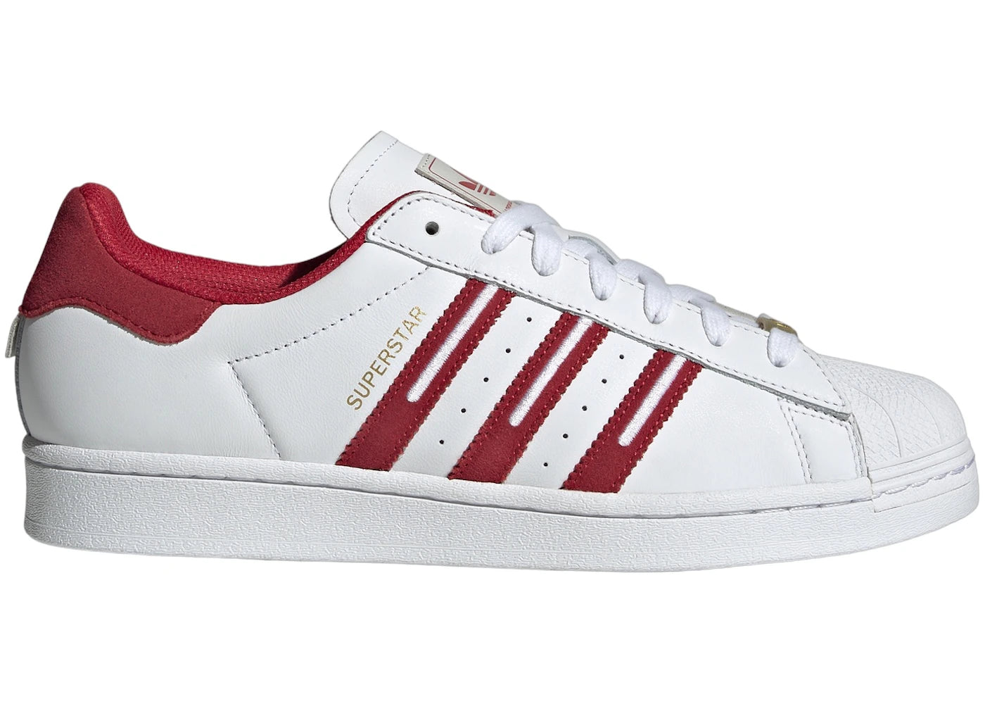 adidas Superstar Cloud White Team Victory Red Grey
