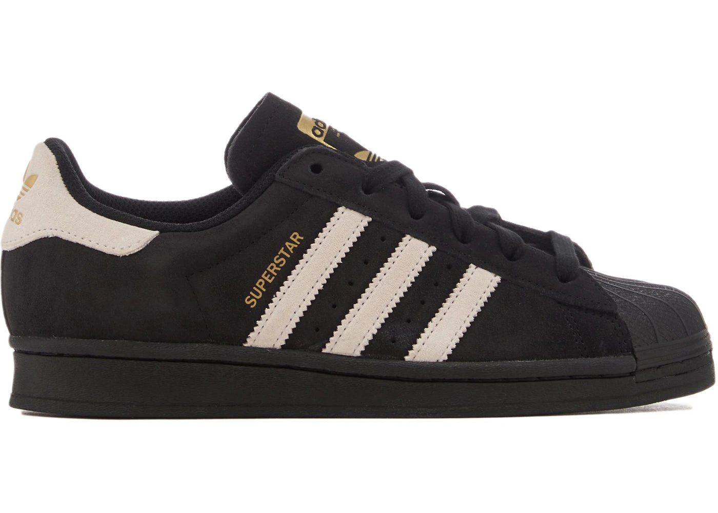 adidas Superstar Core Black Matter Gold (Women's)