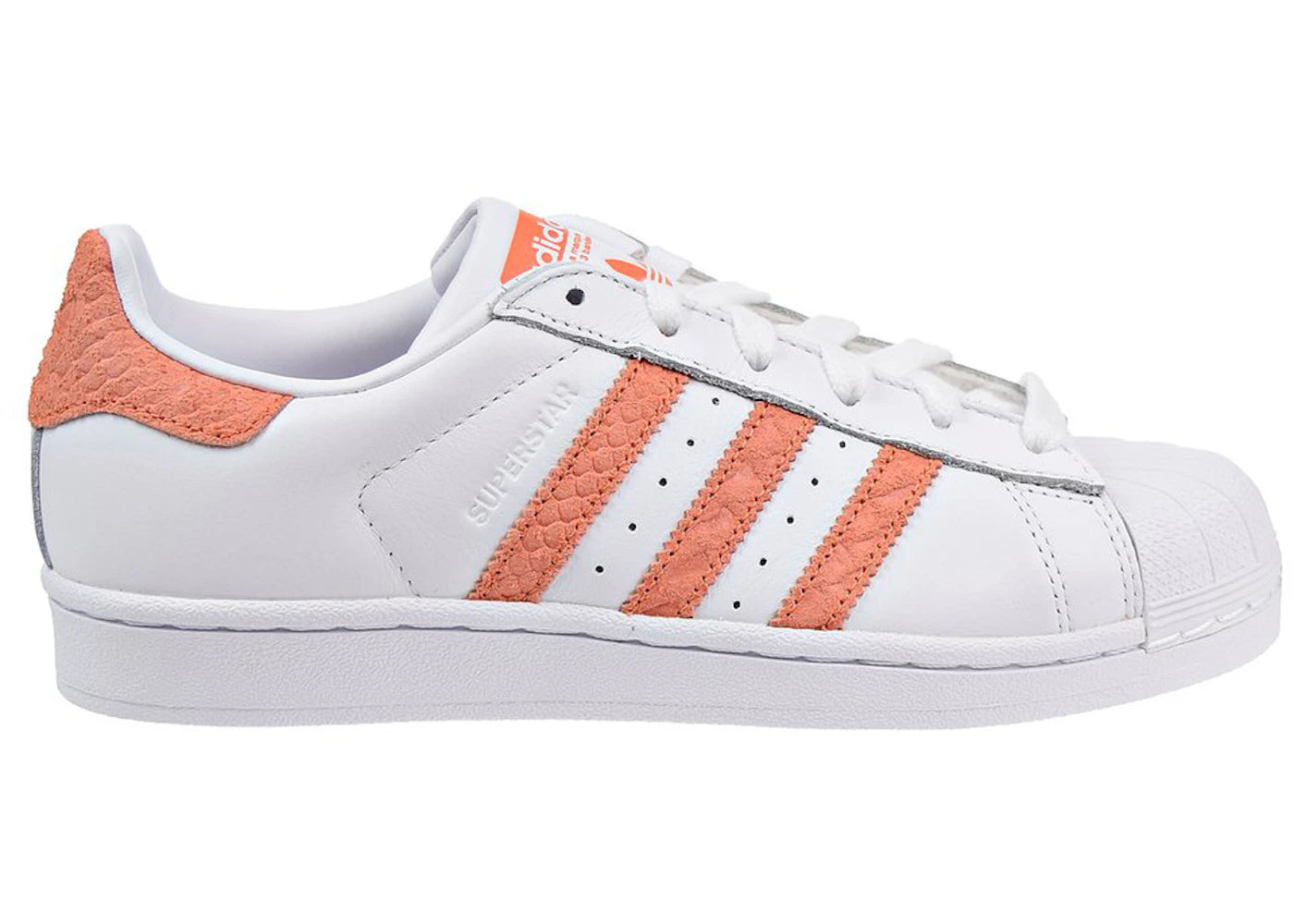 adidas Superstar Footwear White Chalk Coral (Women's)