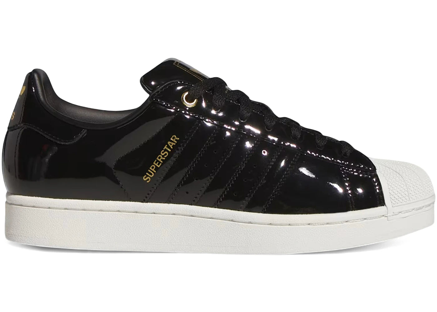 adidas Superstar II Black Patent Off White