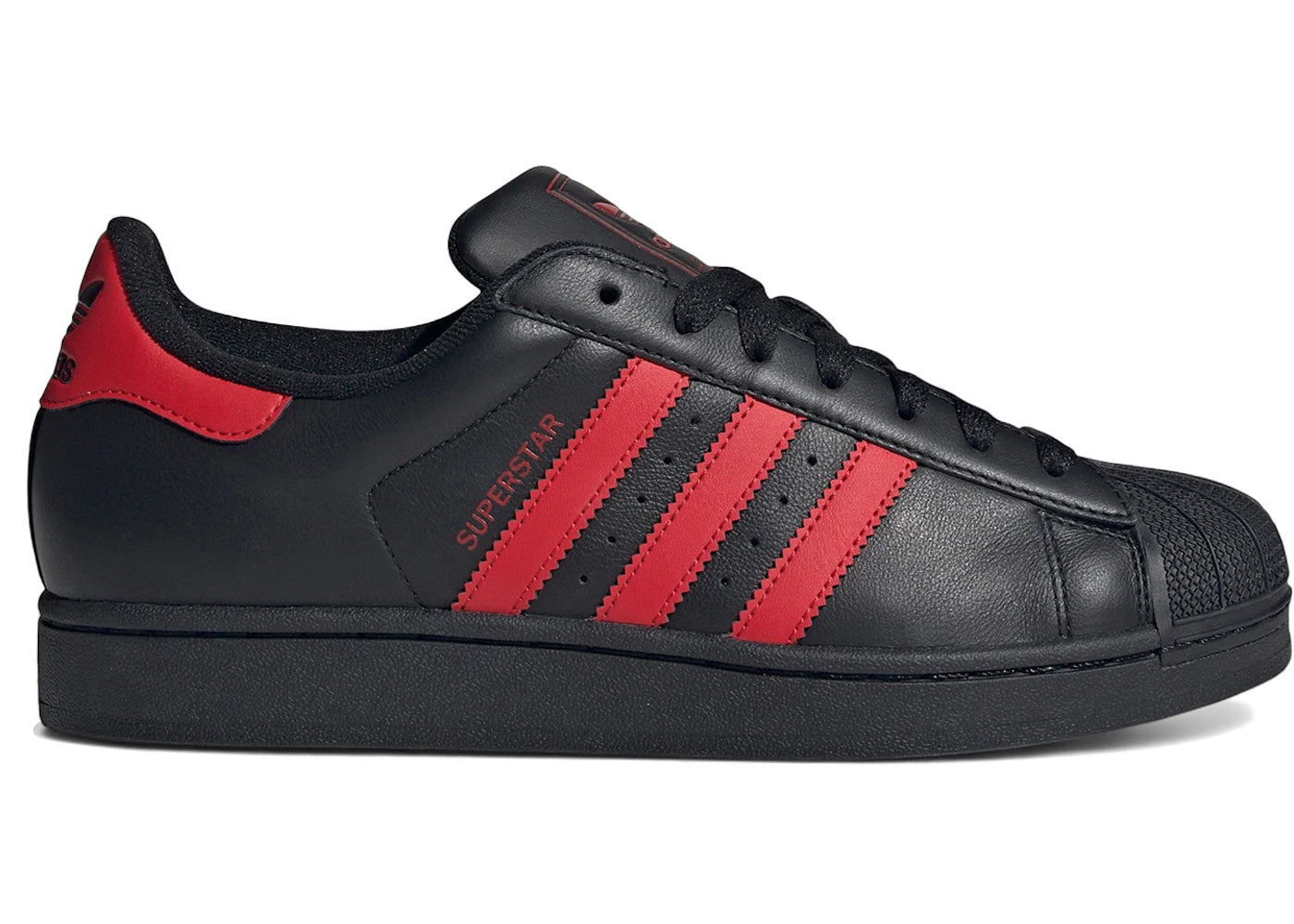 adidas Superstar II Black Scarlet