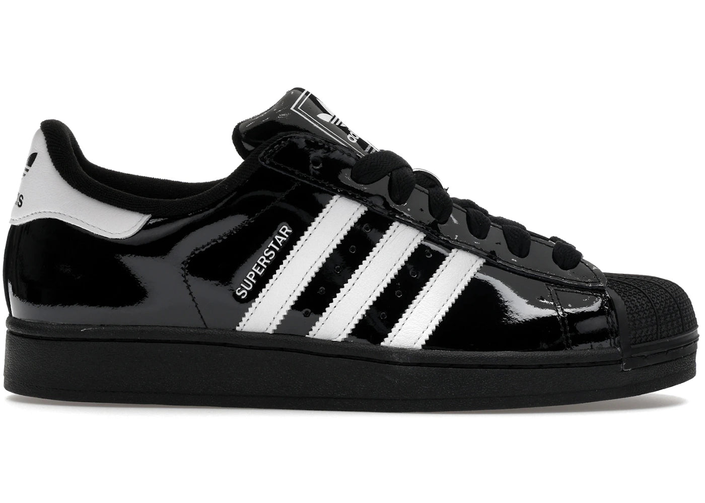 adidas Superstar II Black White Patent Leather