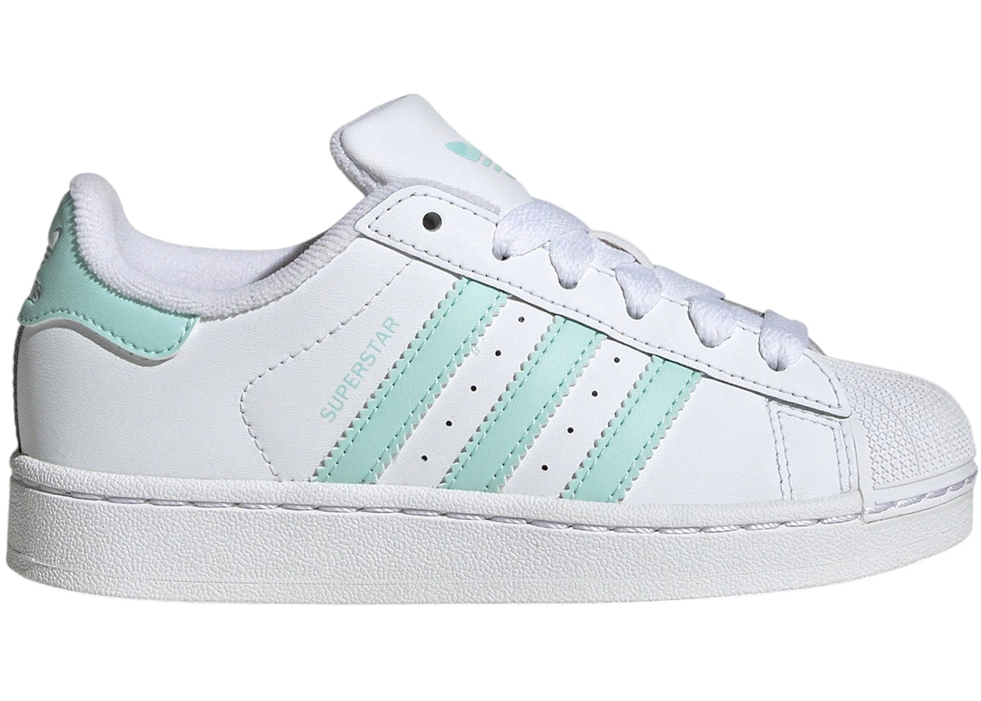 adidas Superstar II Cloud White Semi Flash Aqua (PS)