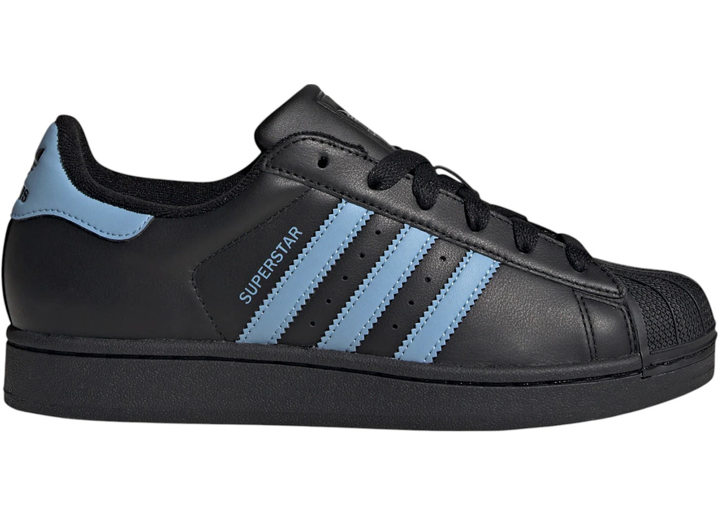 adidas Superstar II Core Black Ash Blue (Women's)
