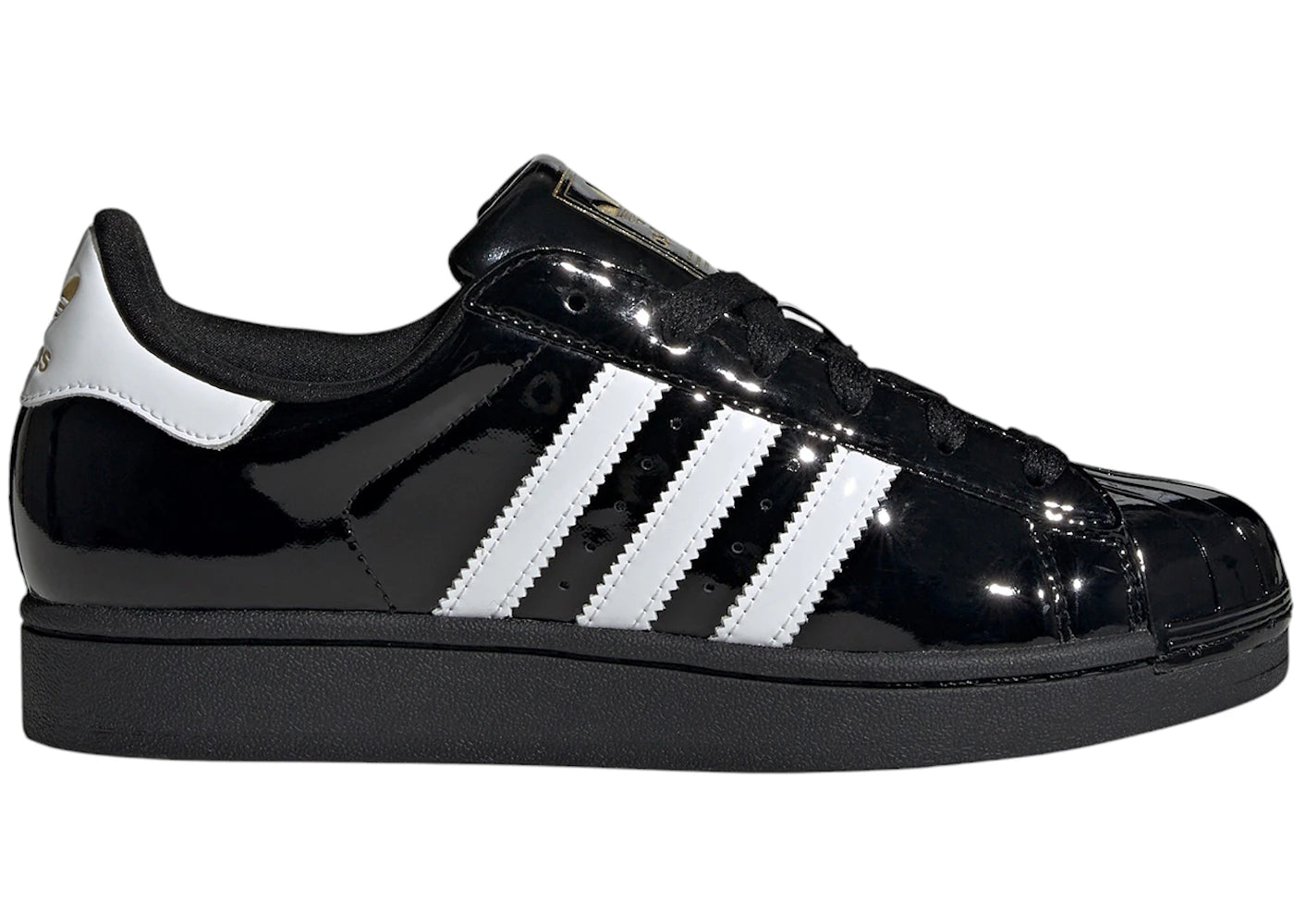 adidas Superstar II Core Black Cloud White Gold Metallic (Women's)