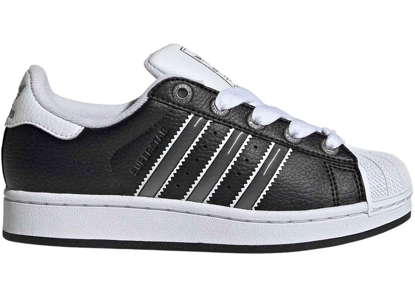 adidas Superstar II Core Black Matte Silver Cloud White (GS)