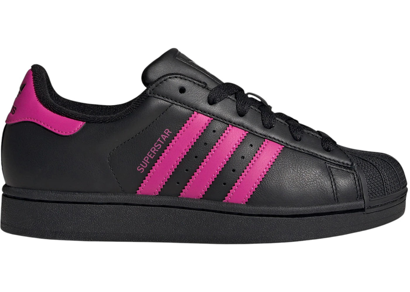 adidas Superstar II Core Black Semi Lucid Fuchsia (Women's)