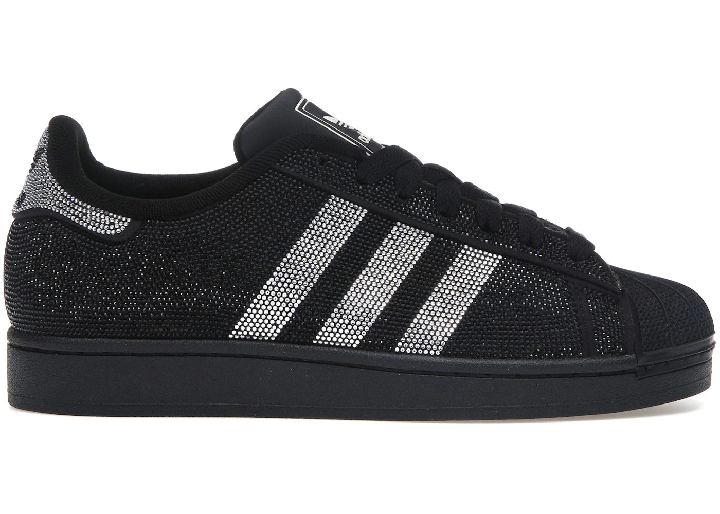 adidas Superstar II Rhinestone Black Silver (Women's)
