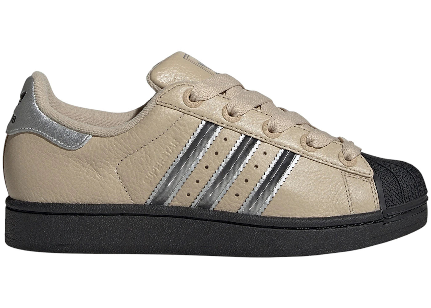 adidas Superstar II Stone Khaki Silver Metallic Core Black (Women's)