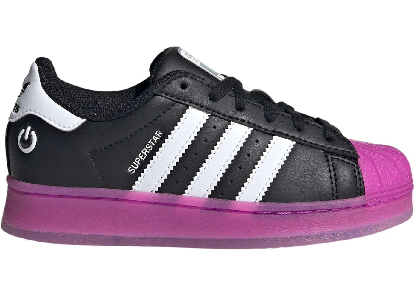 adidas Superstar LED Lights Core Black Purple Burst Cloud White (PS)