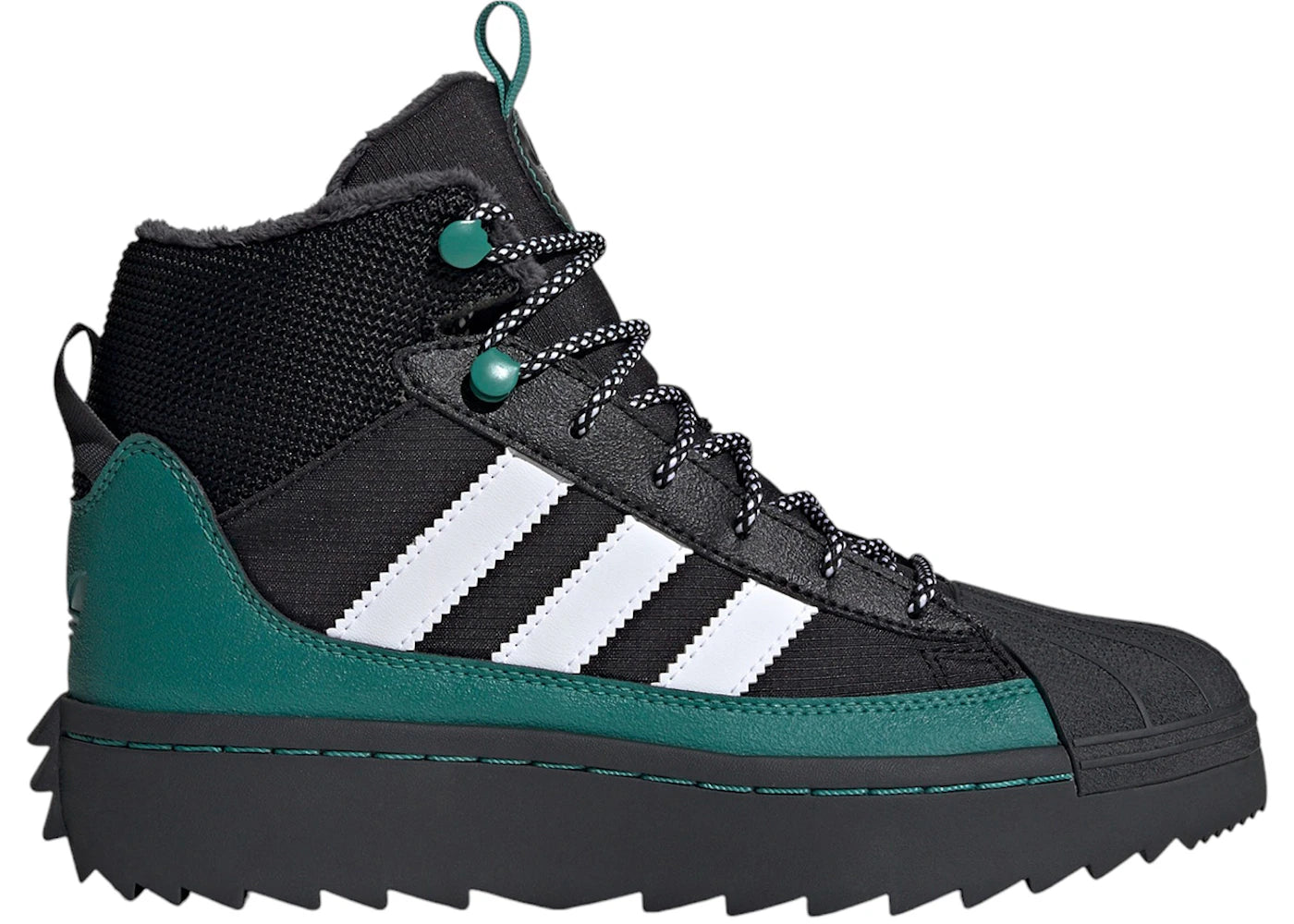 adidas Superstar Winter Trek Core Black Cloud White Active Green (GS)