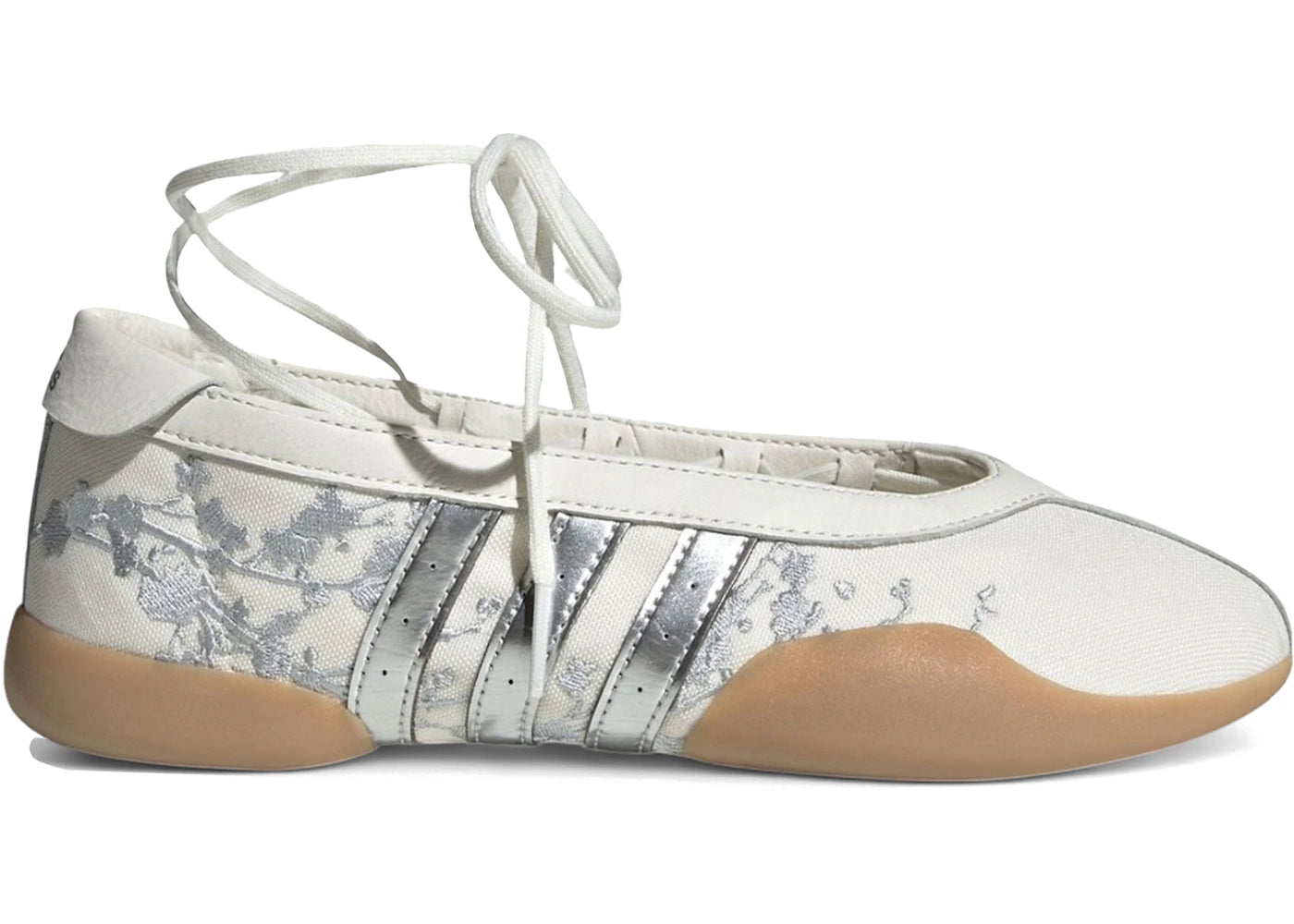 adidas Taekwondo Mei Ballet White Silver Floral Embroidery (Women's)