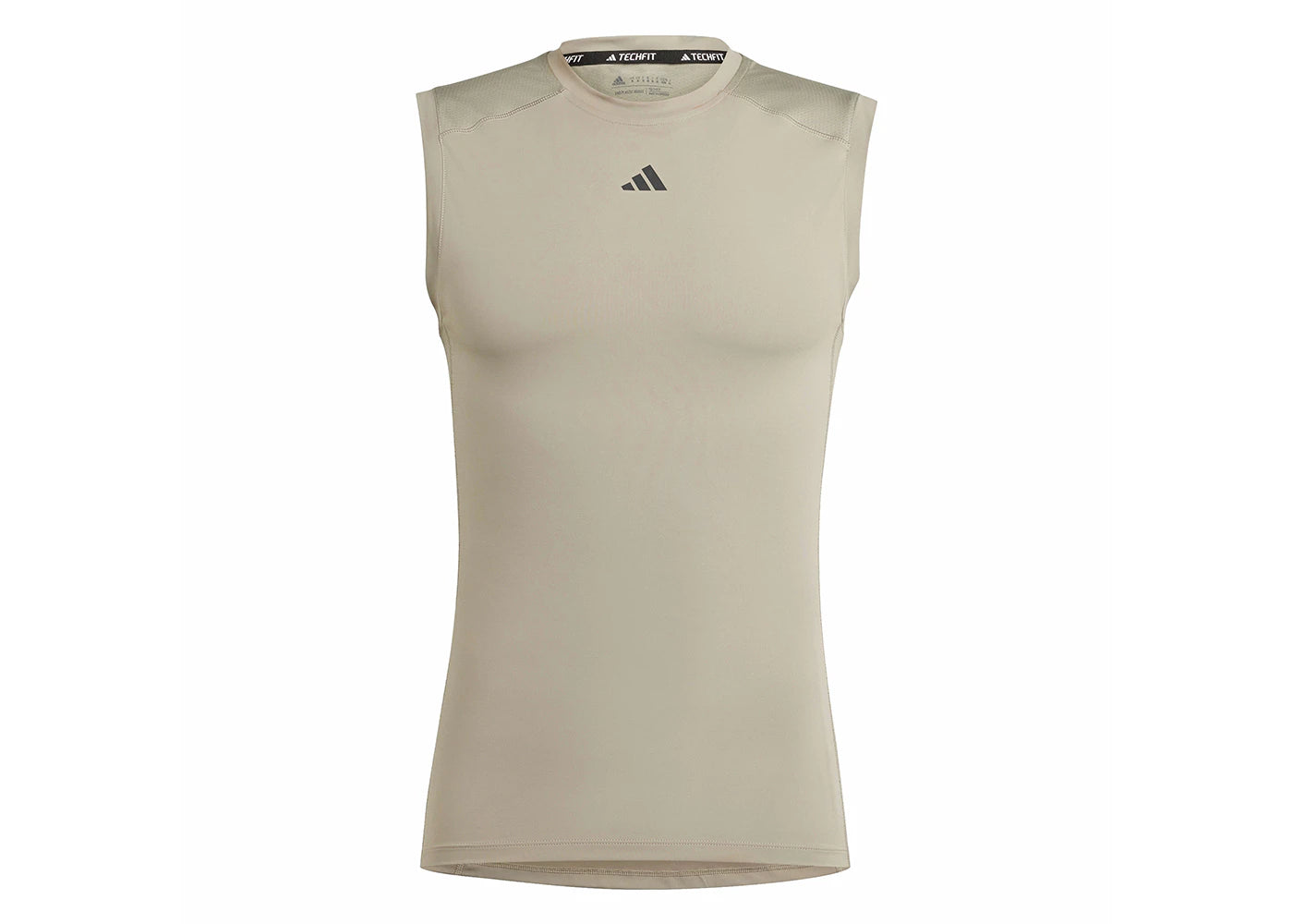 adidas Techfit Training Sleeveless Tee Silver Pebble