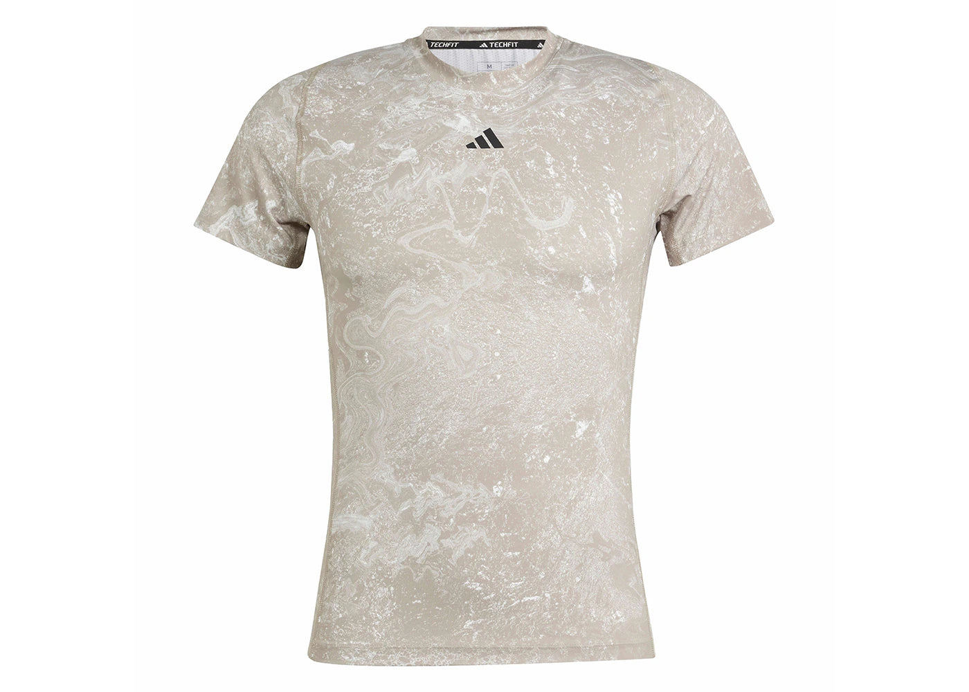 adidas Techfit Training Tee Silver Pebble