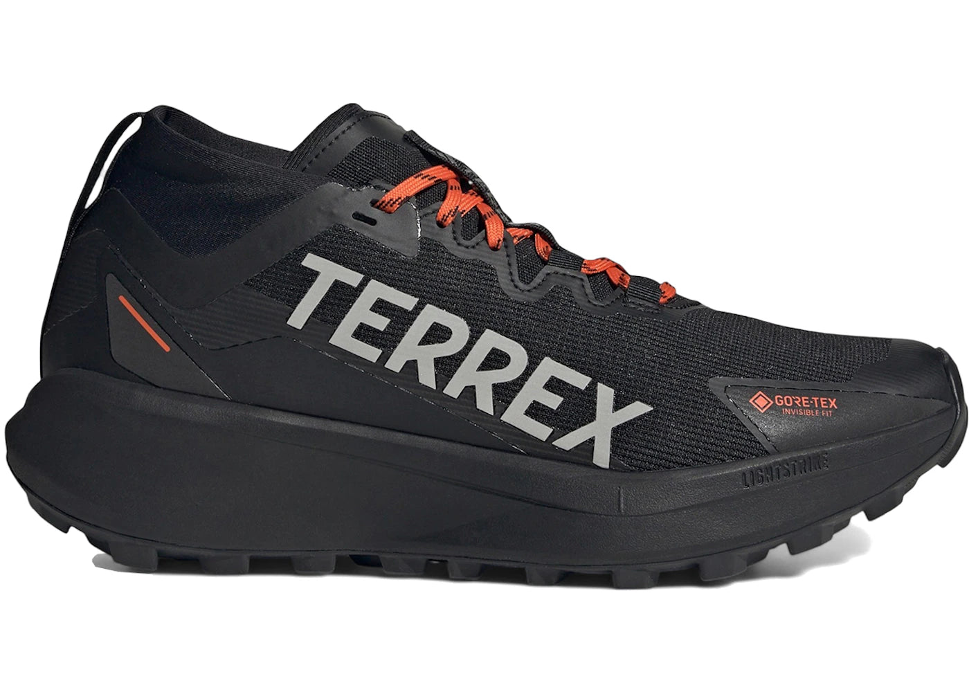 adidas Terrex Agravic Gore-Tex Trail Core Black Grey Two Semi Impact Orange