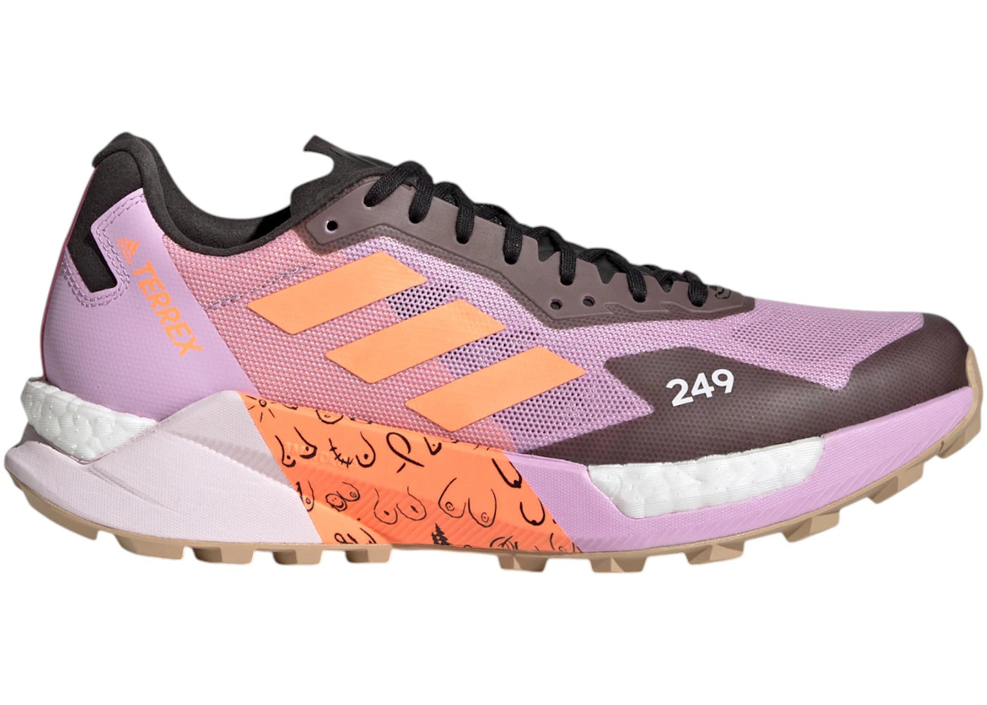 adidas Terrex Agravic Ultra Bca Trail Bliss Lilac Beam Orange Pulse Magenta (Women's)
