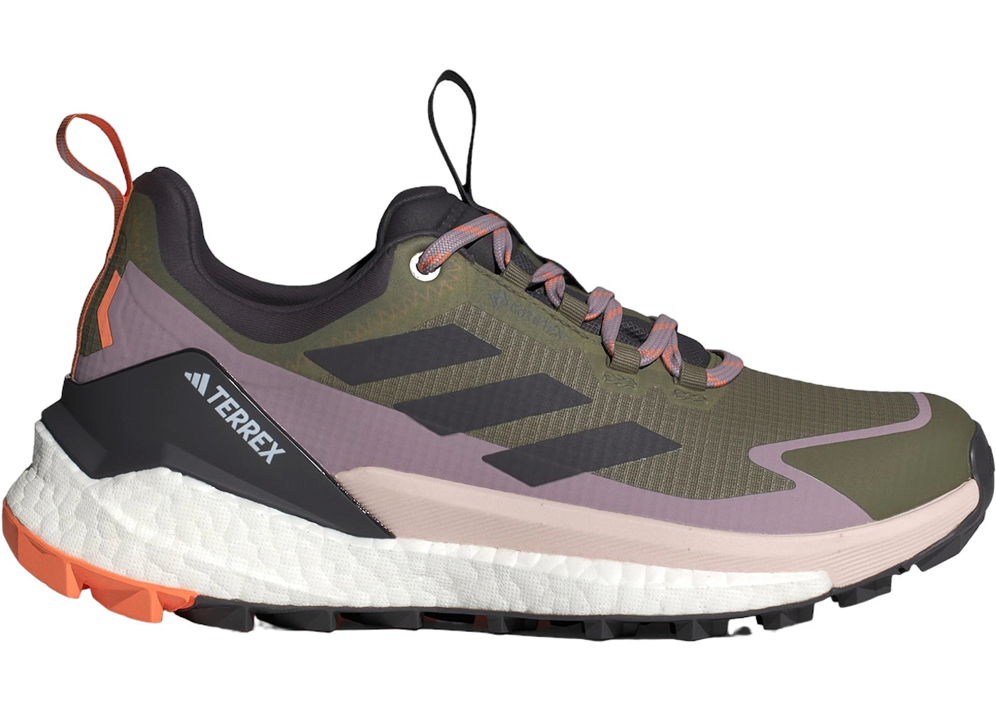 adidas Terrex Free Hiker 2.0 Low Gore-Tex Olive Strata Aurora Black Amber Tint (Women's)