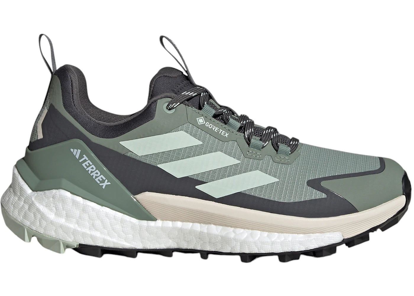 adidas Terrex Free Hiker 2.0 Low Gore-Tex Silver Green Linen Green Grey Six (Women's)