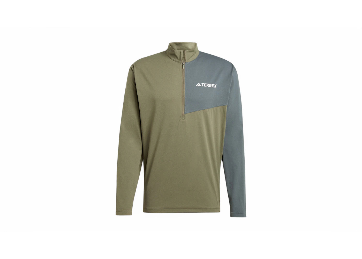 adidas Terrex Multi Climacool 1/Zip Long Sleeve Long-Sleeve Top Olive Strata