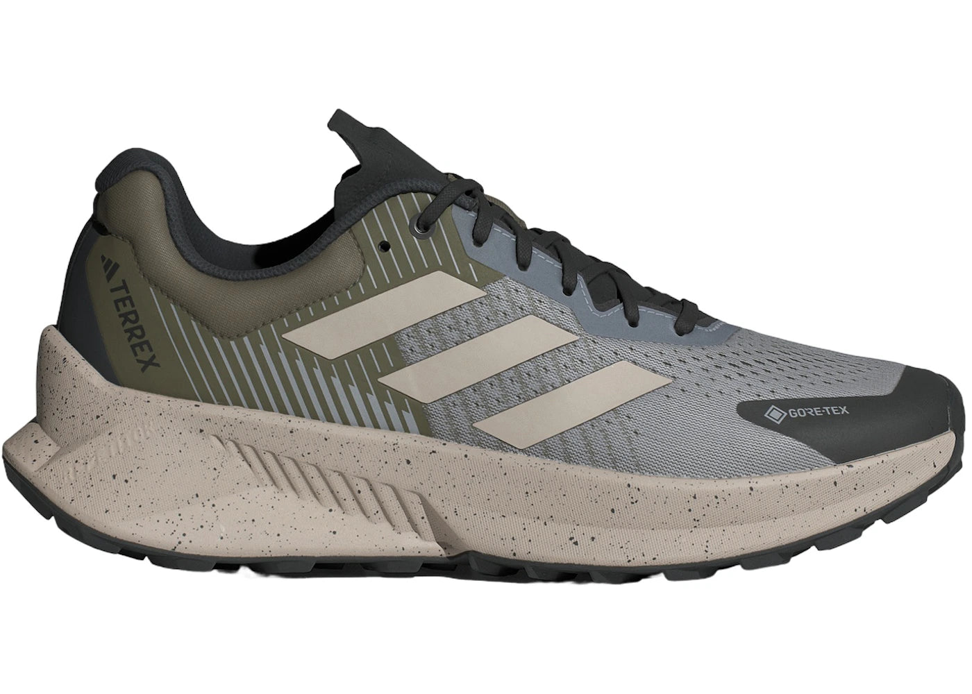 adidas Terrex Soulstride Flow Gore-Tex Charcoal Solid Grey Wonder Beige Olive Strata