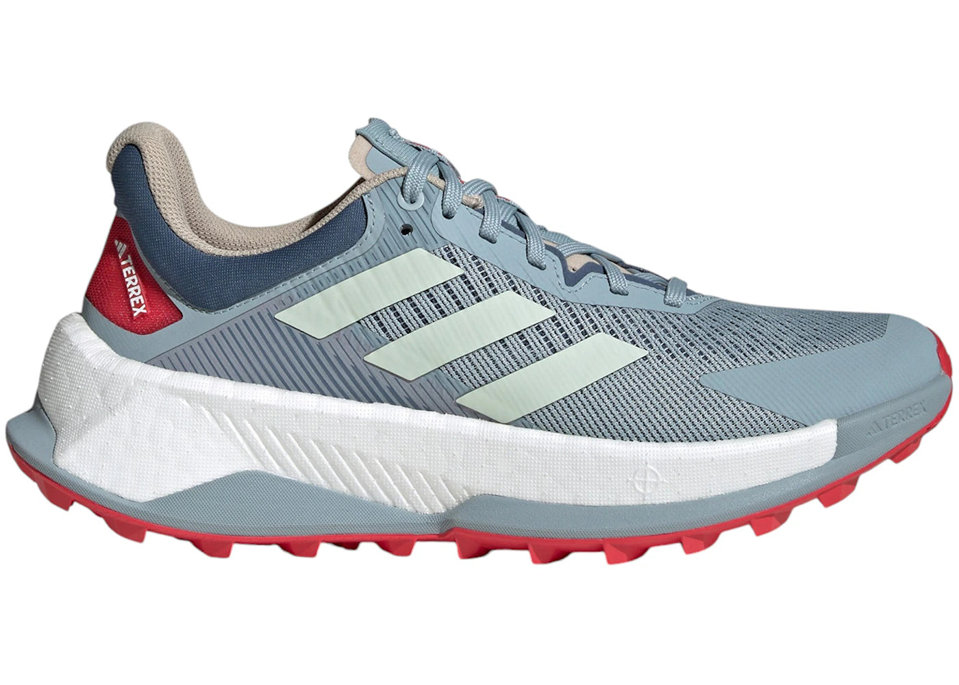 adidas Terrex Soulstride Ultra Trail Magic Grey Linen Green Pure Ruby