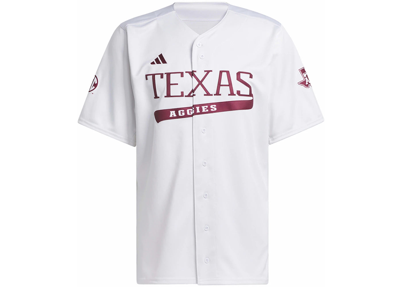 adidas Texas A&M Baseball Jersey White