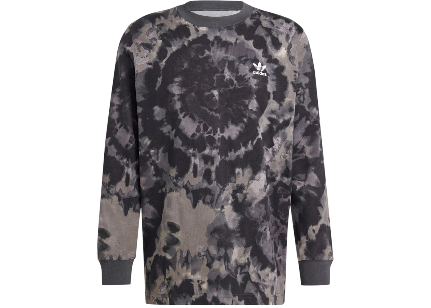 adidas Tie-Dyed Long Sleeve T-Shirt Black